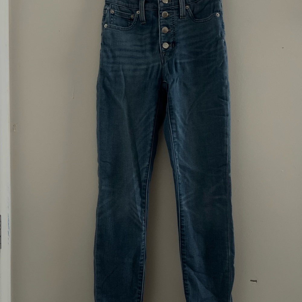 J Crew High Rise Skinny Jean Medium Wash Sz 24
